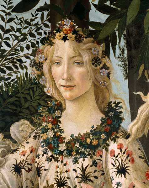 Detalle del cuadro “la primavera”, cabeza de Flora – Sandro Botticelli Sandro Botticelli mx.artemisreproduction.com