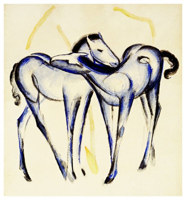 Dos caballos azules – Franz Marc Franz Marc mx.artemisreproduction.com