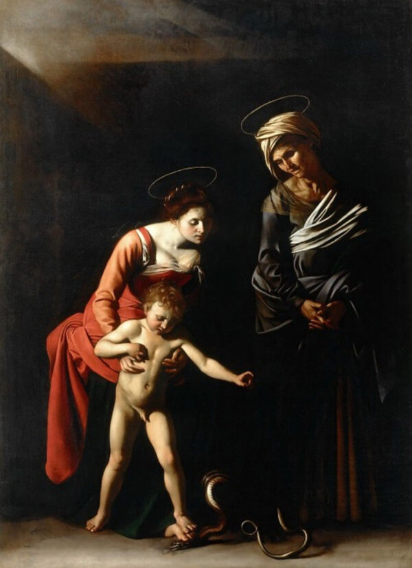 Virgen y niño con una serpiente – Caravaggio Caravaggio mx.artemisreproduction.com