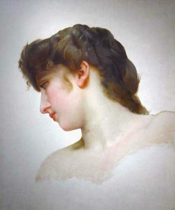 Estudio de la cabeza de un rostro femenino rubio – William Bouguereau William Bouguereau mx.artemisreproduction.com