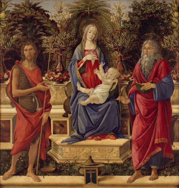 Virgen en el trono con un niño y santos – Sandro Botticelli Sandro Botticelli mx.artemisreproduction.com