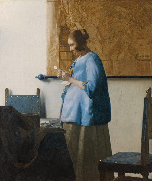 La mujer en azul leyendo una carta – Johannes Vermeer Johannes Vermeer mx.artemisreproduction.com