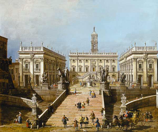 Roma, Escalera al Campidoglio – Giovanni Antonio Canal Giovanni Antonio Canal mx.artemisreproduction.com