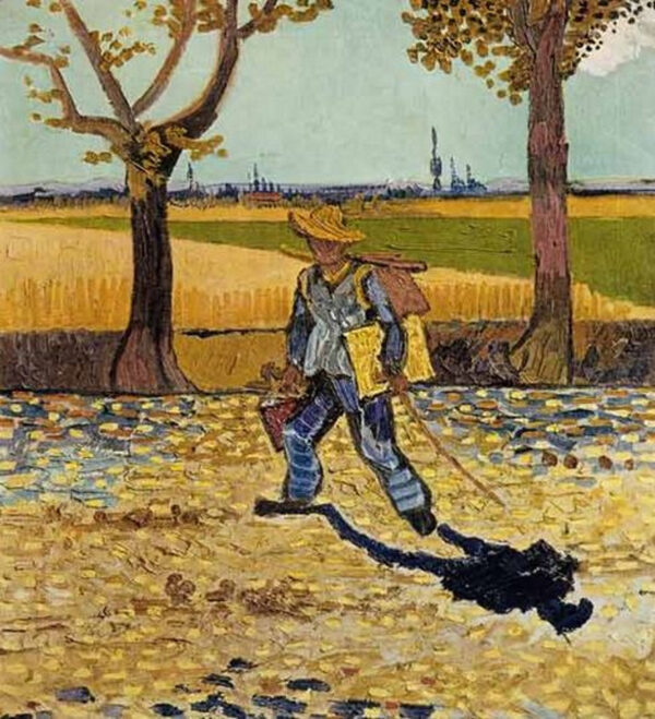 El pintor en el camino de trabajo – Van Gogh Vincent Van Gogh mx.artemisreproduction.com