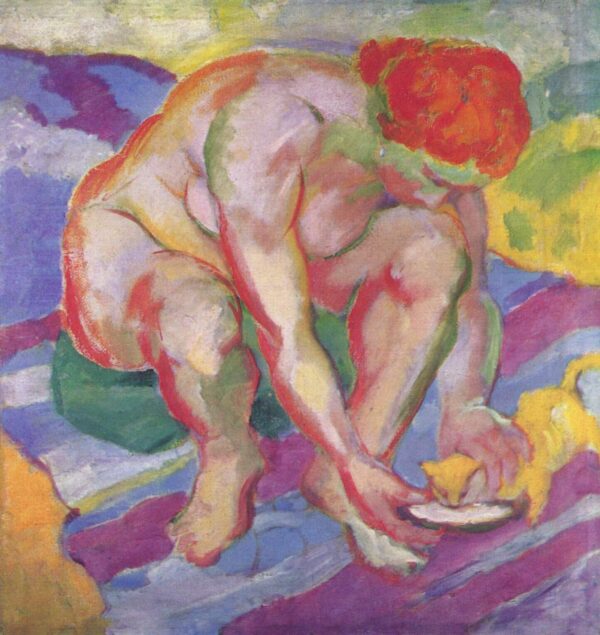 Nu au chat – Franz Marc se traduce al español mexicano como “Desnudo con gato – Franz Marc Franz Marc mx.artemisreproduction.com