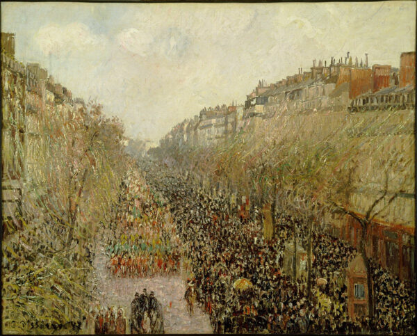 Boulevard Montmartre carnaval – Camille Pissarro Camille Pissarro mx.artemisreproduction.com