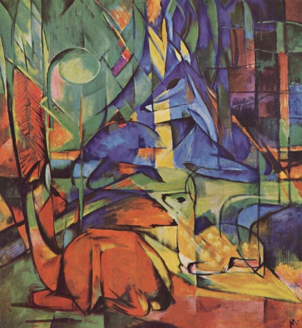 Ciervo en el bosque II – Franz Marc Franz Marc mx.artemisreproduction.com