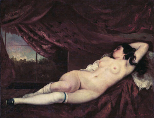 Mujer desnuda acostada – Gustave Courbet Cuadros Populares mx.artemisreproduction.com