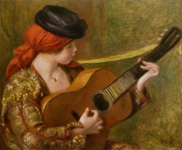 Chica con una guitarra – Pierre-Auguste Renoir Pierre-Auguste Renoir mx.artemisreproduction.com