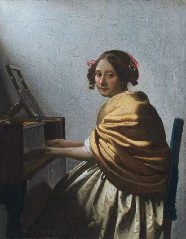 Dama tocando el virginal – Johannes Vermeer Johannes Vermeer mx.artemisreproduction.com