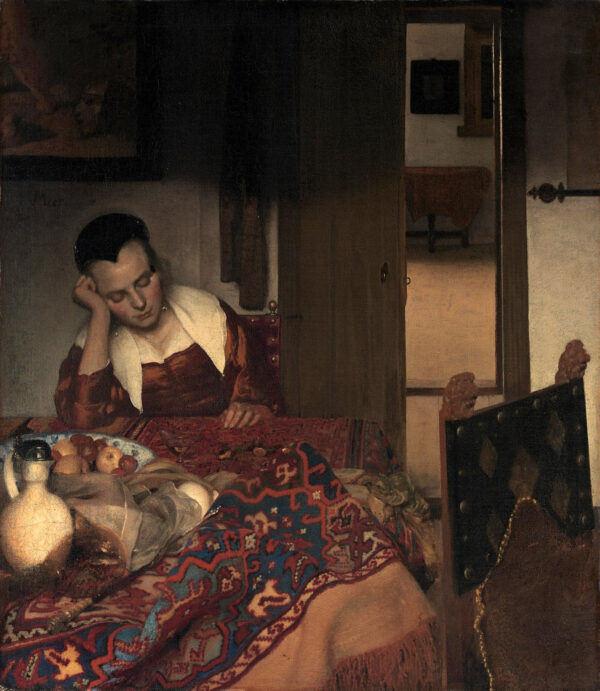 Una joven dormida – Johannes Vermeer Johannes Vermeer mx.artemisreproduction.com