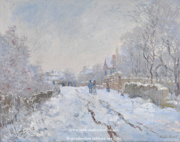 Calle bajo la nieve, Argenteuil – Cuadro de nieve de Monet Claude Monet mx.artemisreproduction.com