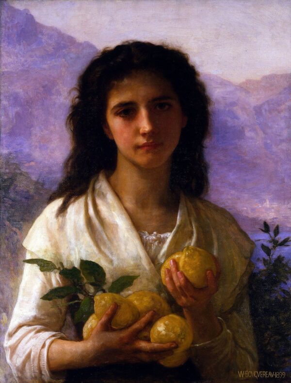 Niña sosteniendo limones – William Bouguereau William Bouguereau mx.artemisreproduction.com