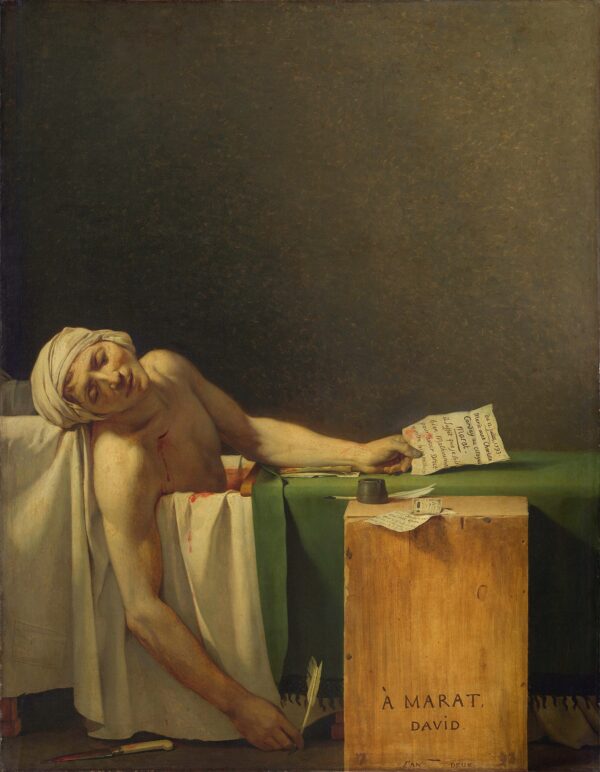 La muerte de Marat – Jacques-Louis David Cuadros Populares mx.artemisreproduction.com