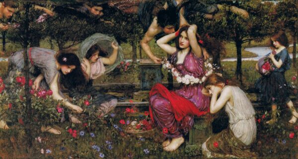 Flora y los Céfiros – John William Waterhouse Cuadros Populares mx.artemisreproduction.com