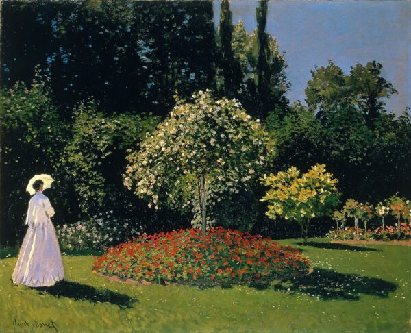 Dame en blanco en el jardín – Claude Monet Claude Monet mx.artemisreproduction.com