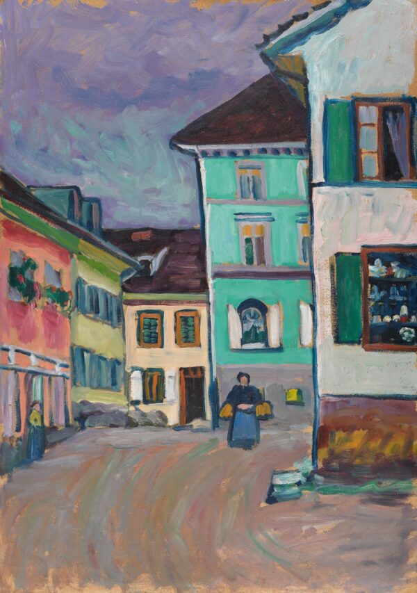 Murnau en la parte alta de la Johannisstrasse – Vassily Kandinsky Vasili Kandinski mx.artemisreproduction.com