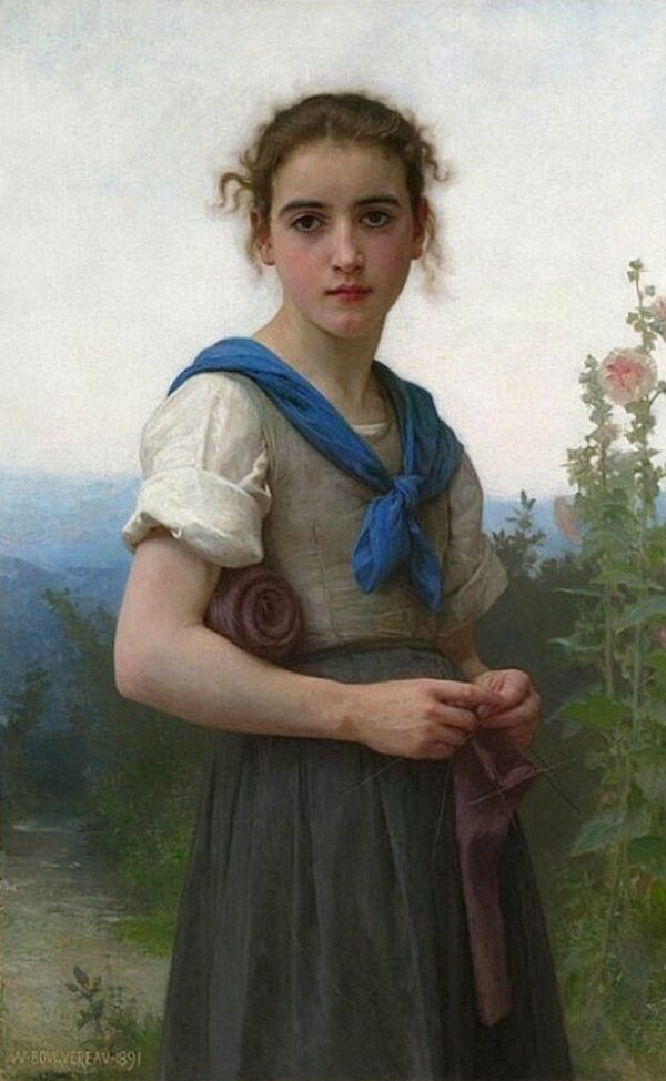 La pequeña tejedora, 1891 – William Bouguereau William Bouguereau mx.artemisreproduction.com