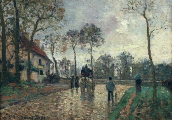 El autobús a Louveciennes – Camille Pissarro Camille Pissarro mx.artemisreproduction.com