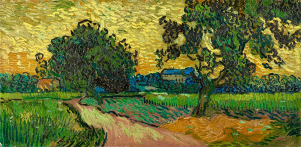 Castillo de Auvers al atardecer – Van Gogh Vincent Van Gogh mx.artemisreproduction.com