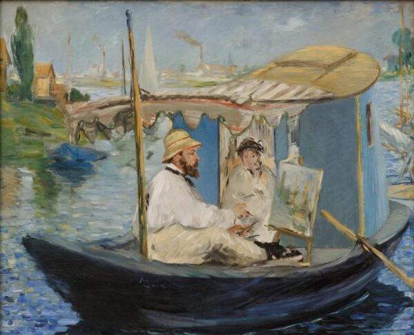 Claude Monet pintando en su taller – Edouard Manet Édouard Manet mx.artemisreproduction.com