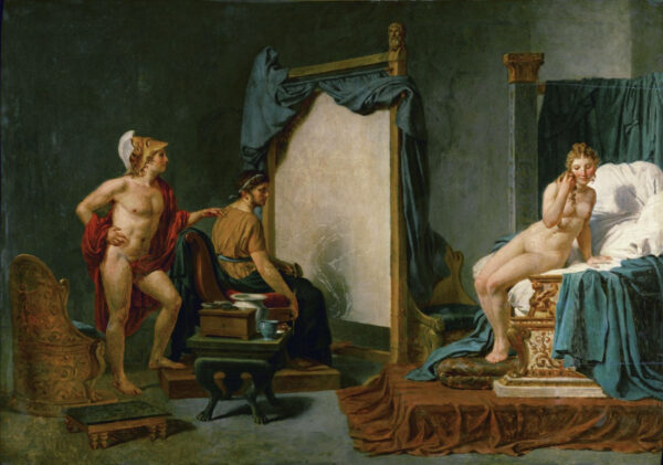 Apelles pintando a Campaspe en presencia de Alejandro Magno – Jacques-Louis David Jacques-Louis David mx.artemisreproduction.com