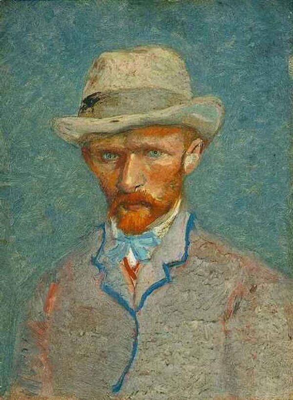 Autorretrato con un sombrero de paja gris – Van Gogh Serie de autorretratos de Vincent van Gogh mx.artemisreproduction.com