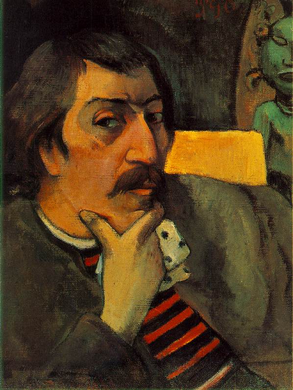 Autorretrato con la ídolo 1893 – Paul Gauguin Paul Gauguin mx.artemisreproduction.com