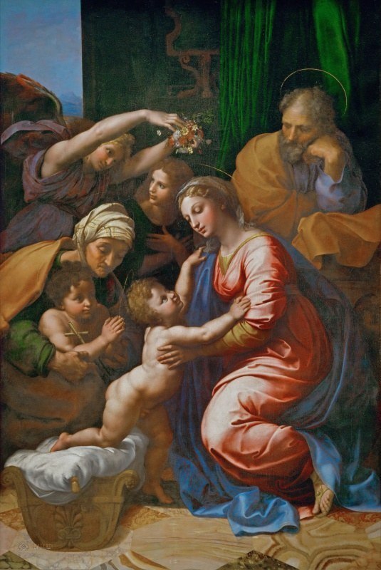 La gran santa familia de Francisco I – Rafael (pintor) Rafael Sanzio mx.artemisreproduction.com