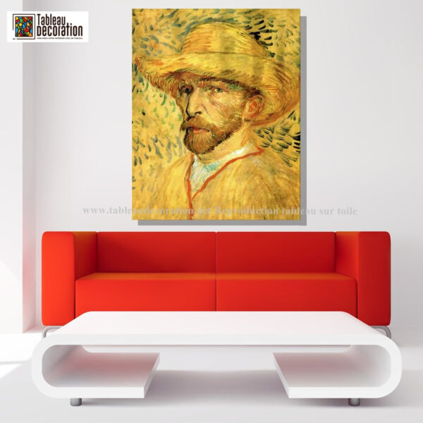 Autorretrato con sombrero de paja – Van Gogh Serie de autorretratos de Vincent van Gogh mx.artemisreproduction.com 4