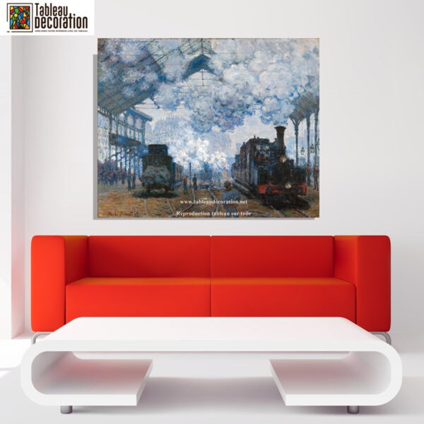 La Gare Saint-Lazare, llegada de un tren – Claude Monet Claude Monet mx.artemisreproduction.com 2