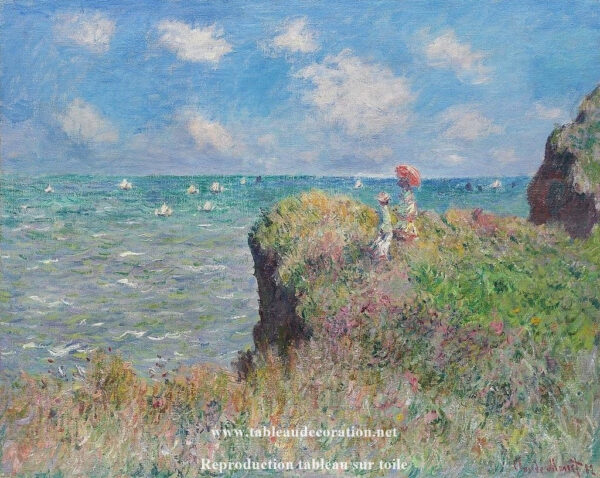 Paseo sobre el acantilado, Pourville – Cuadro paisaje Monet Claude Monet mx.artemisreproduction.com