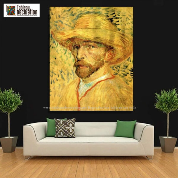 Autorretrato con sombrero de paja – Van Gogh Serie de autorretratos de Vincent van Gogh mx.artemisreproduction.com 3