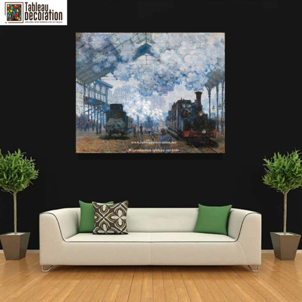 La Gare Saint-Lazare, llegada de un tren – Claude Monet Claude Monet mx.artemisreproduction.com 3