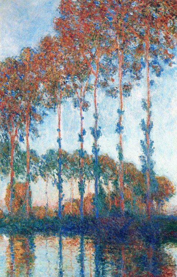 Álamos a la orilla del Epte, efecto de sol poniente – Claude Monet Claude Monet mx.artemisreproduction.com