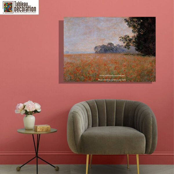 Campo de avena con amapolas – Cuadro de Monet Claude Monet mx.artemisreproduction.com 4