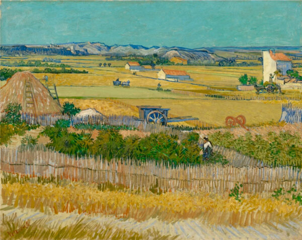 La Cosecha – La Llanura de la Crau – Van Gogh Cuadros Populares mx.artemisreproduction.com