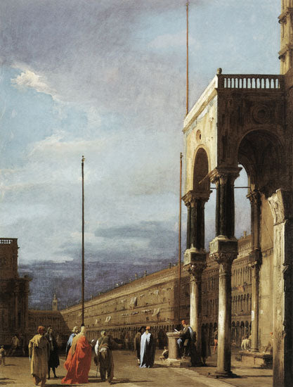 Piazza San Marcos mirando al oeste del norte tomando el final de la Piazzetta – Canal Giovanni Antonio Giovanni Antonio Canal mx.artemisreproduction.com