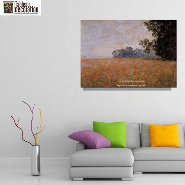 Campo de avena con amapolas – Cuadro de Monet Claude Monet mx.artemisreproduction.com 2