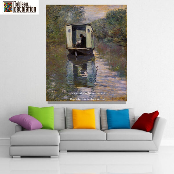 El barco-taller – Cuadro de Monet Claude Monet mx.artemisreproduction.com 6