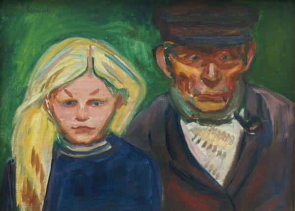 Viejo pescador con su hija – Edvard Munch Edvard Munch mx.artemisreproduction.com