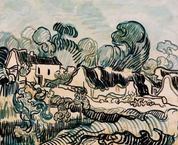 Paisaje y cabañas – Van Gogh Vincent Van Gogh mx.artemisreproduction.com