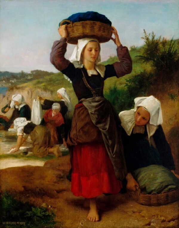 Las lavanderas de Fouesnant – William Bouguereau William Bouguereau mx.artemisreproduction.com