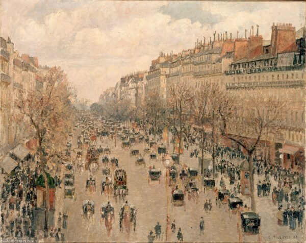 Boulevard Montmartre, sol de la tarde – Camille Pissarro Camille Pissarro mx.artemisreproduction.com