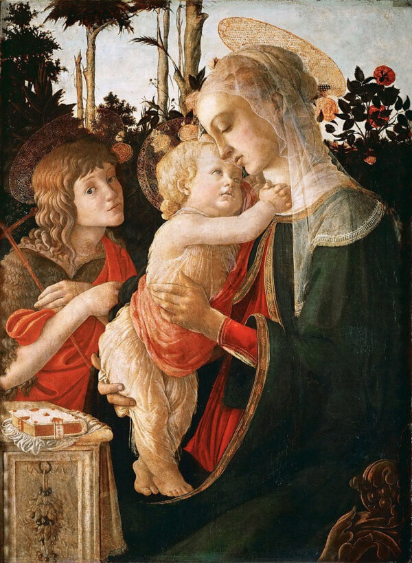 Virgen con el Niño y San Juan Bautista (para más detalles ver 93885, 93887) – Sandro Botticelli Sandro Botticelli mx.artemisreproduction.com