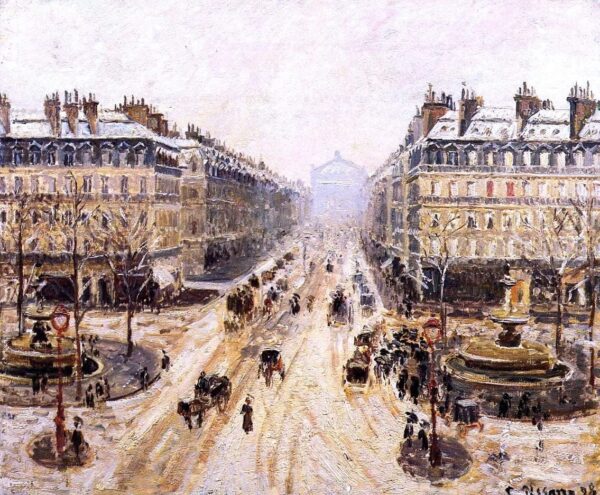 Avenida de la Ópera – Efecto de la nieve – Camille Pissarro Camille Pissarro mx.artemisreproduction.com