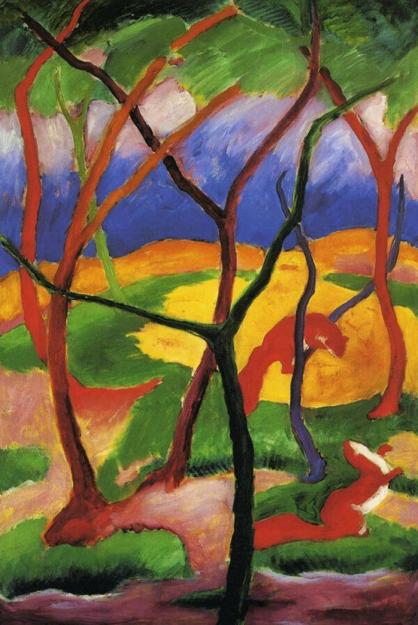 Belette jugando – Franz Marc Franz Marc mx.artemisreproduction.com