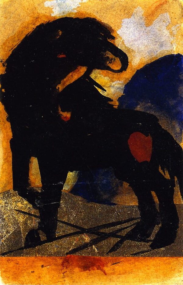 El pequeño caballo negro – Franz Marc Franz Marc mx.artemisreproduction.com