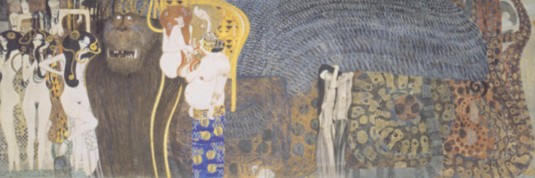 La frisa de Beethoven: Las potencias hostiles. Muro de fondo – Gustav Klimt Gustav Klimt mx.artemisreproduction.com