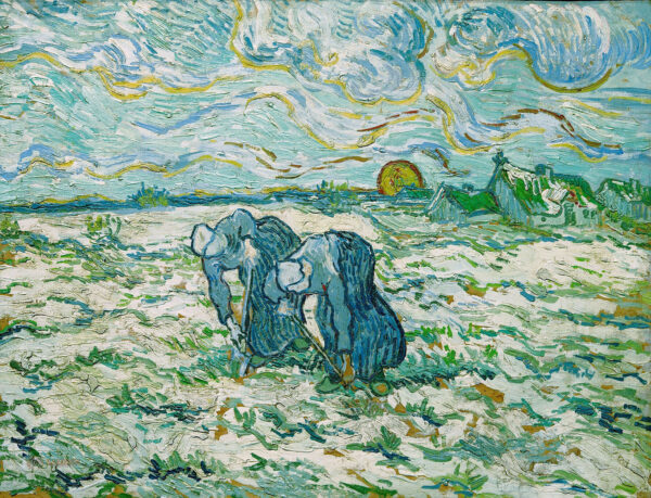 Campesinas en proceso de cavar – Van Gogh Vincent Van Gogh mx.artemisreproduction.com